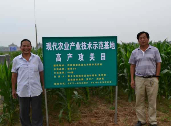 现代农业技术示范基地高产攻关田