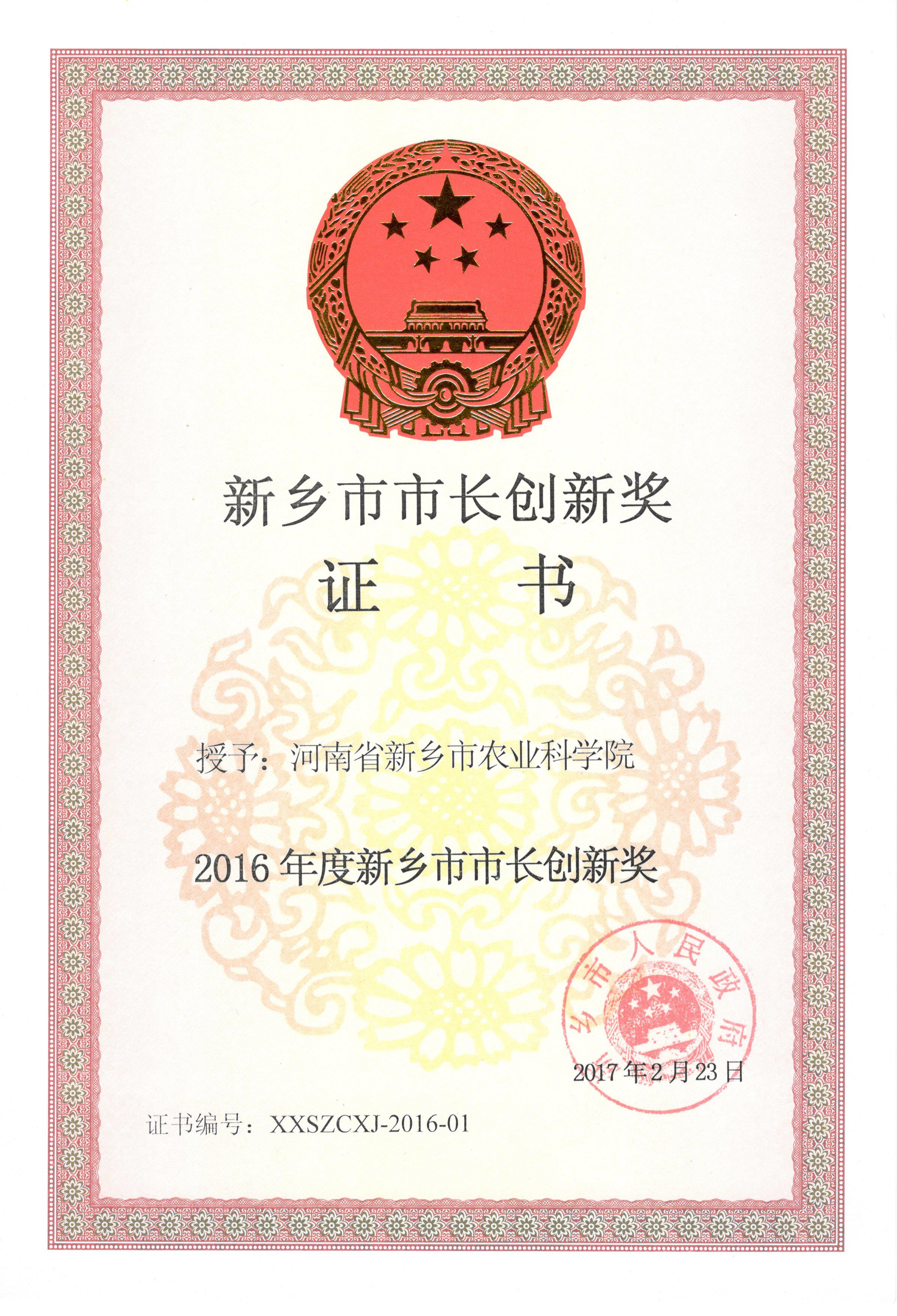 市长创新奖